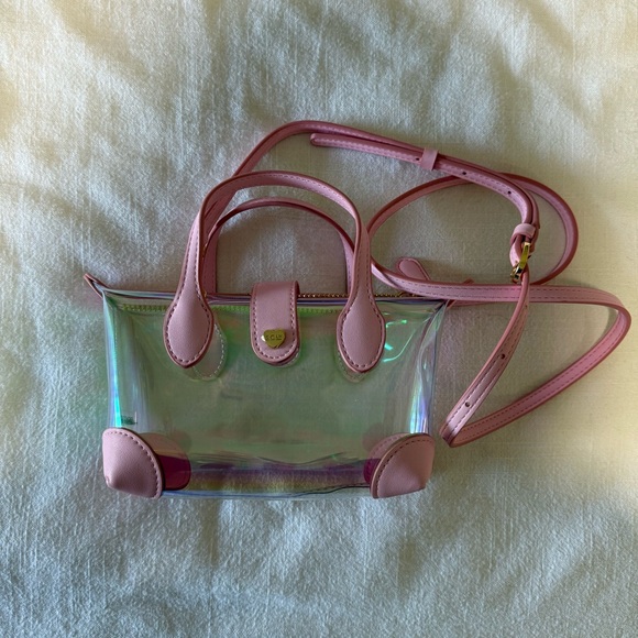 Stoney Clover Lane Flamingo Iridescent Pouchette Crossbody - Limited Edition - Picture 1 of 5